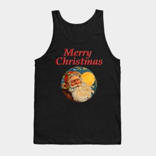 Christmas - Vintage Santa, Merry Christmas Family Matching T-shirt, Pjama Tank Top